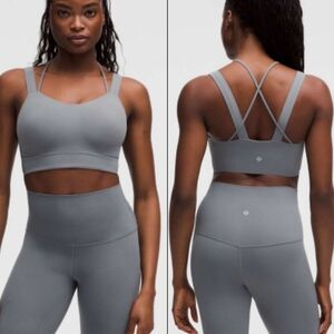 Lululemon Like a Cloud Longline Bra Light Support, D/DDCup Solar Grey! Size 6